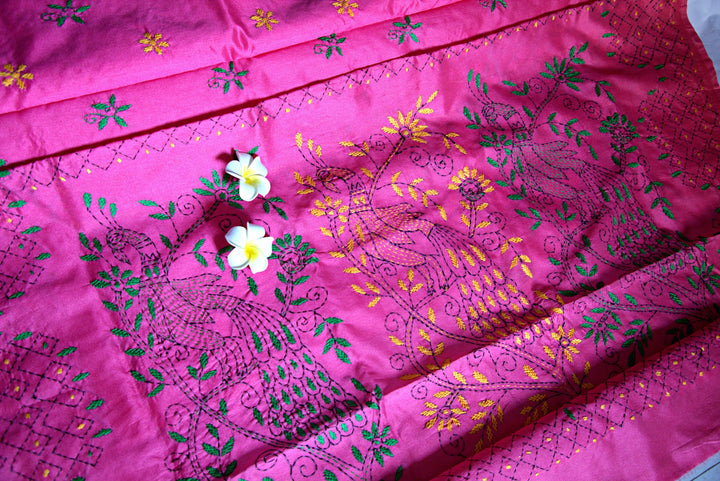 Kantha Stitch Saree