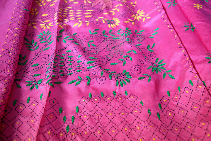 Kantha Stitch Saree