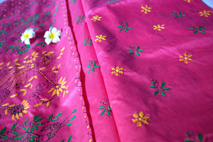 Kantha Stitch Saree