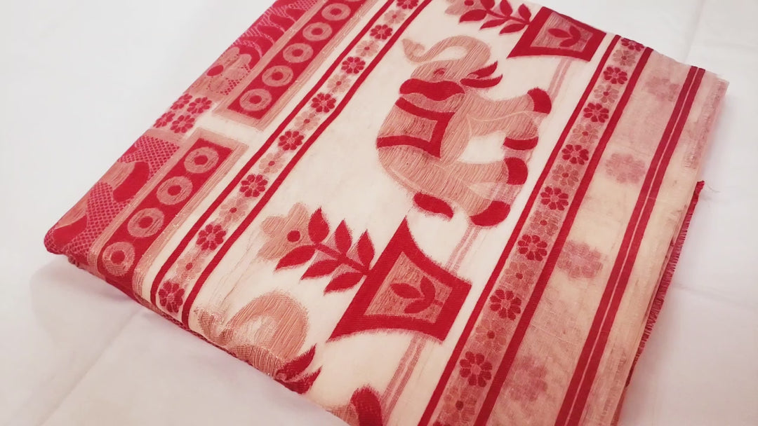 Pure Cotton Jamdani Saree